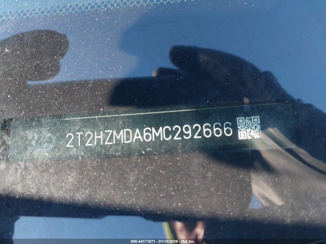 44171071 :رقم المزاد ، 2T2HZMDA6MC292666 vin ، 2021 Lexus Rx 350 مزاد بيع