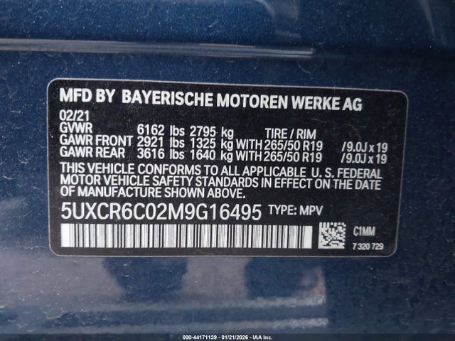 2021 BMW X5 5UXCR6C02M9G16495 Photo 8