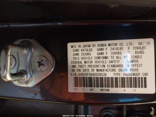 2010 ACURA TSX JH4CU2F68AC039538 Photo 8