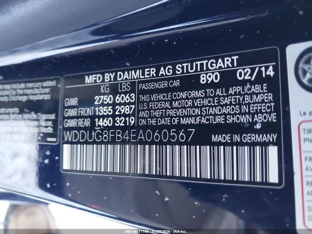 WDDUG8FB4EA060567 Mercedes-Benz S 550 4matic