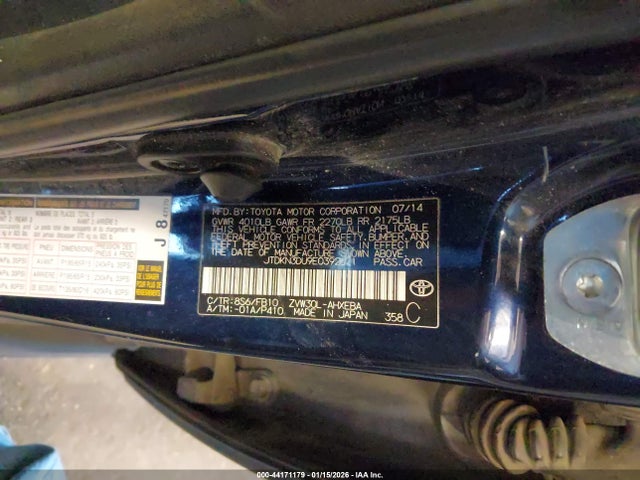 JTDKN3DU9E0392671 Toyota Prius