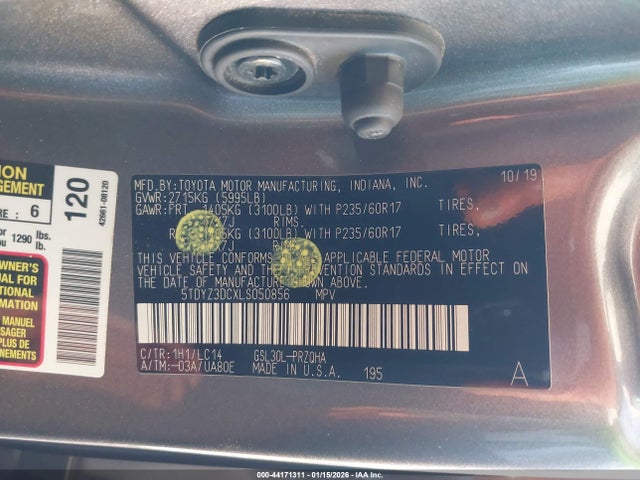 Toyota SIENNA XLE 2020 5TDYZ3DCXLS050856 Image 9