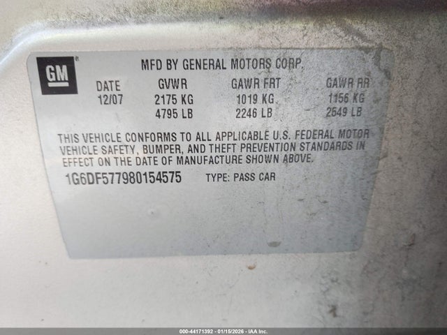 2008 CADILLAC CTS 1G6DF577980154575 Photo 8