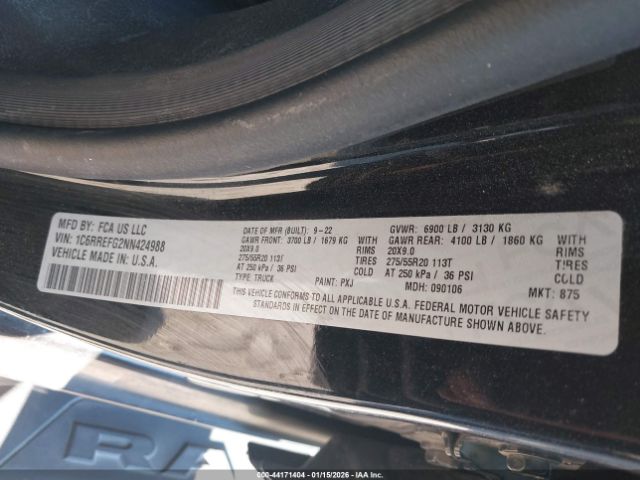 2022 RAM 1500 1C6RREFG2NN424988 Photo 8