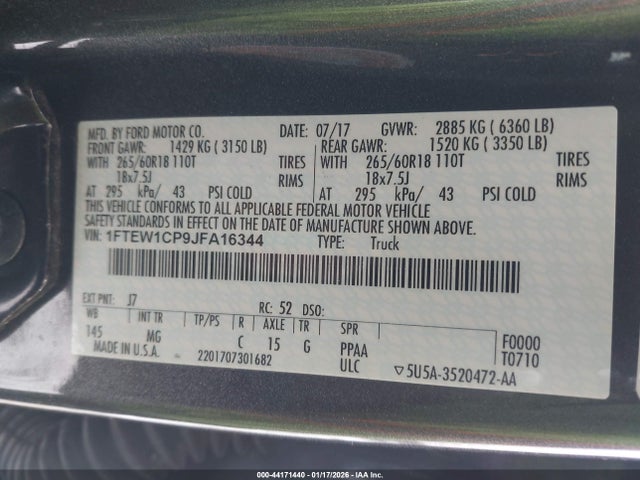 Ford F-150 Xlt 2018 1FTEW1CP9JFA16344 Image 9