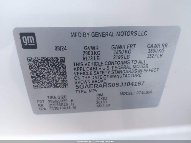 Aukcja sprzedaży 2025 Buick Enclave Preferred Fwd, vin: 5GAERARS0SJ104167, numer aukcji: 44171455