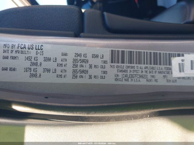 2015 JEEP GRAND CHEROKEE 1C4RJEBG7FC906231 Photo 8