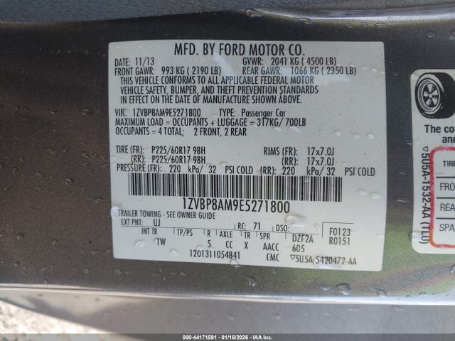 1ZVBP8AM9E5271800 Ford Mustang V6