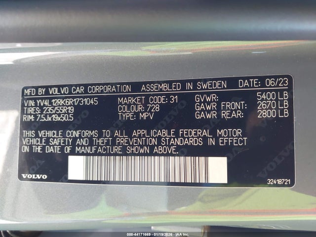 2024 VOLVO XC60 YV4L12RK6R1731045 Photo 8