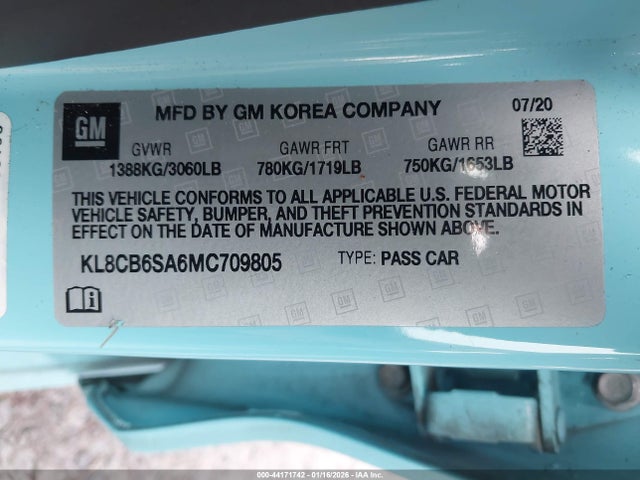 Chevrolet Spark Fwd Ls Automatic 2021 KL8CB6SA6MC709805 Image 9