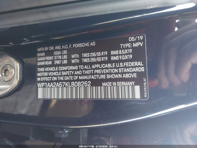 Porsche Macan 2019 WP1AA2A57KLB08252 Image 9