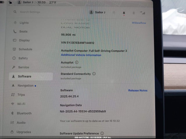 2022 TESLA MODEL 3 5YJ3E1EB4NF144612 Photo 6