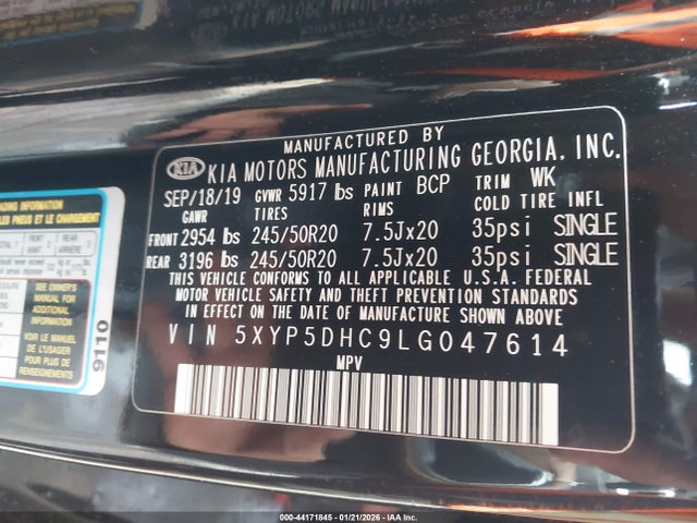 5XYP5DHC9LG047614 KIA Telluride Sx