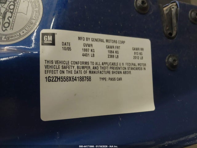 2006 PONTIAC G6 1G2ZH558X64188768 Photo 8