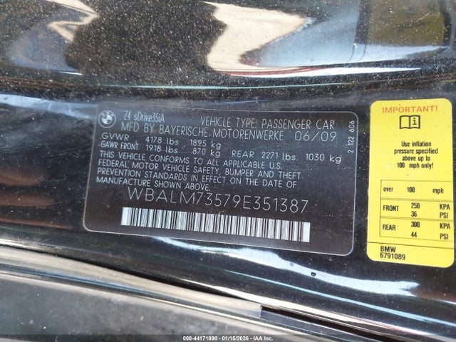 2009 BMW Z4 WBALM73579E351387 Photo 8