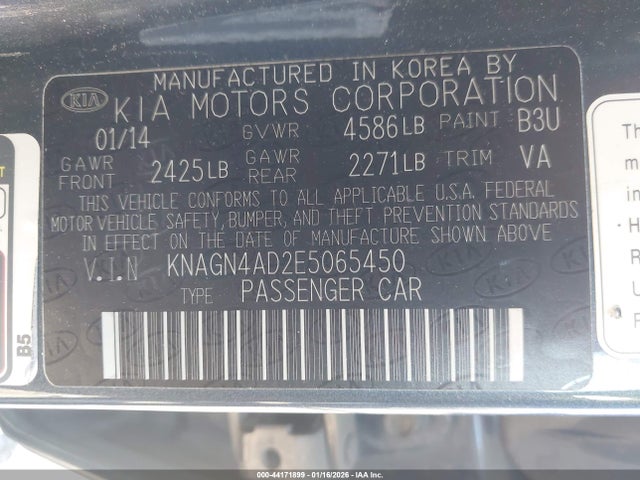 KIA Optima Hybrid Ex 2014 KNAGN4AD2E5065450 Image 9