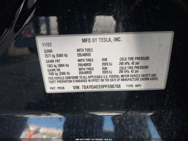 2023 TESLA MODEL Y 7SAYGAEE0PF596766 Photo 8