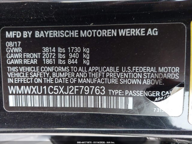 2018 MINI HARDTOP WMWXU1C5XJ2F79763 Photo 8