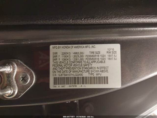2017 ACURA RDX 5J8TB4H37HL022490 Photo 8