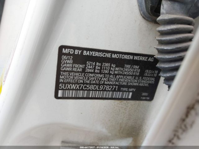 2013 BMW X3 5UXWX7C58DL978271 Photo 8