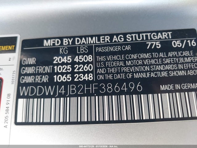 Mercedes-Benz C 300 2017 WDDWJ4JB2HF386496 Image 9