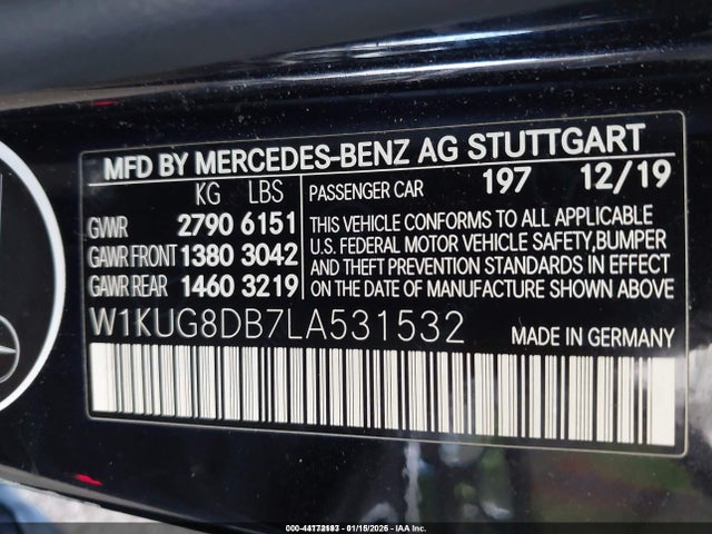 2020 MERCEDES-BENZ S 560 W1KUG8DB7LA531532 Photo 8