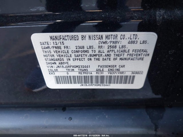 JN1BJ0RPXGM232441 Infiniti QX50