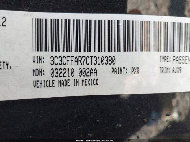 2012 FIAT 500 3C3CFFAR7CT310380 Photo 8