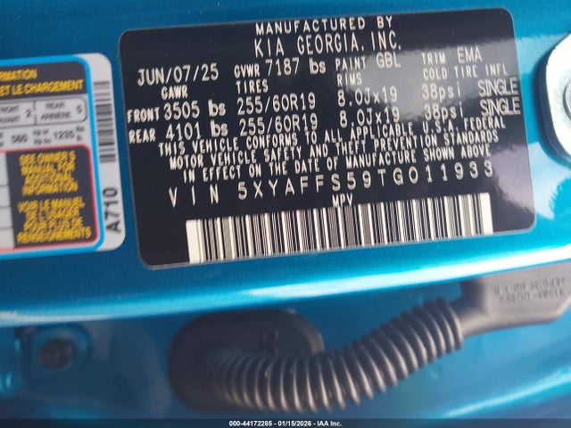 KIA Ev9 Wind 2026 5XYAFFS59TG011933 Image 9