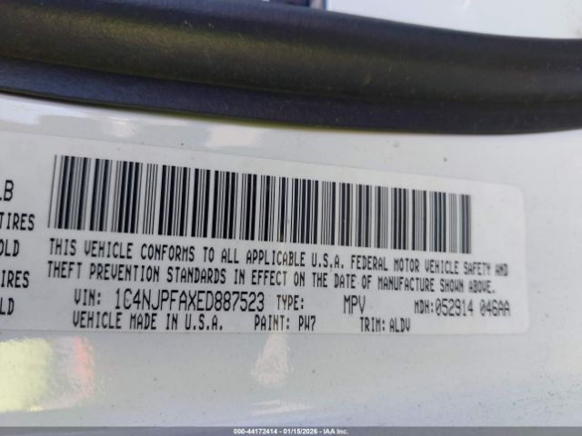 2014 JEEP PATRIOT 1C4NJPFAXED887523 Photo 8