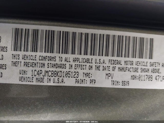 Jeep Cherokee Latitude 4x4 2019 1C4PJMCB8KD105123 Image 9