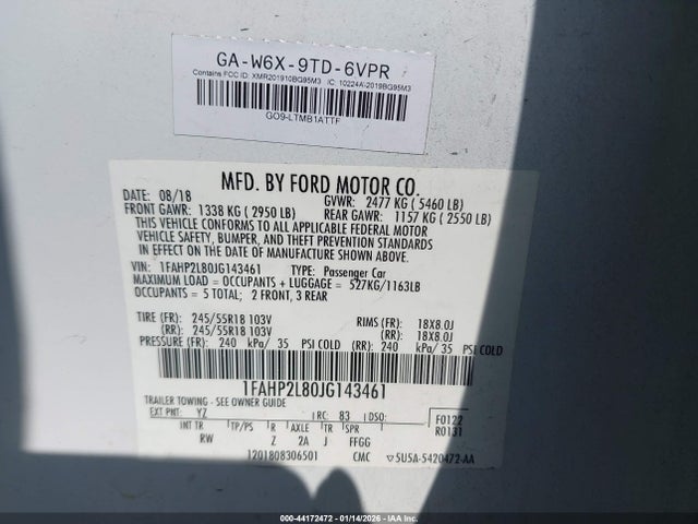 1FAHP2L80JG143461 Ford Police Interceptor