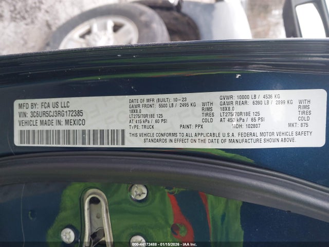 Продаж на аукціоні авто 2024 Ram 2500 Tradesman  4x4 6'4 Box, vin: 3C6UR5CJ3RG172385, номер лоту: 44172488