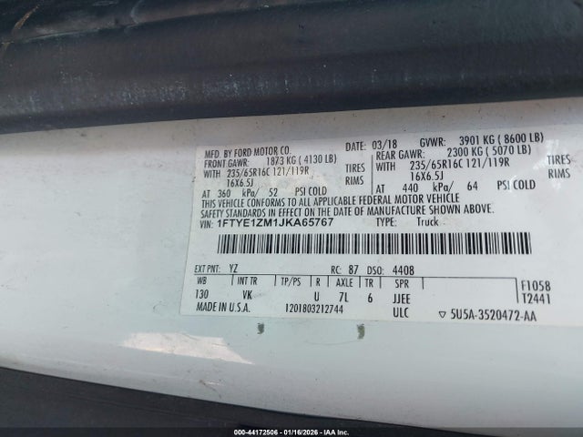 2018 FORD TRANSIT-150 1FTYE1ZM1JKA65767 Photo 8