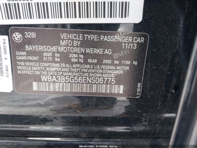 44172562 :رقم المزاد ، WBA3B5G56ENS06775 vin ، 2014 Bmw 328i Xdrive مزاد بيع