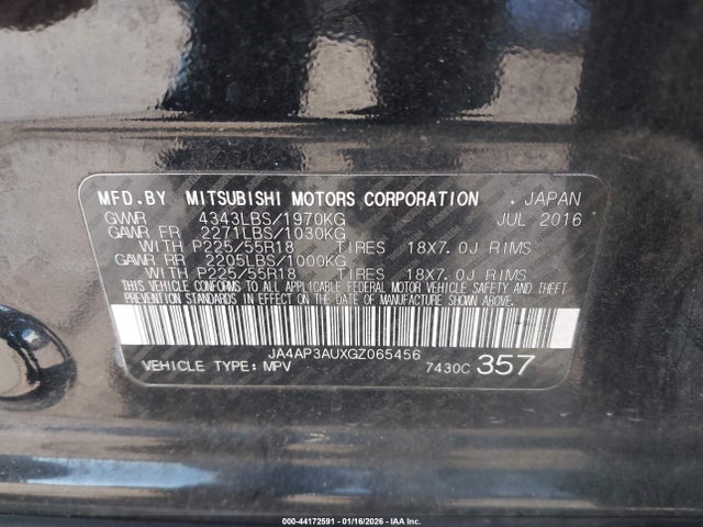 2016 MITSUBISHI OUTLANDER SPORT JA4AP3AUXGZ065456 Photo 8