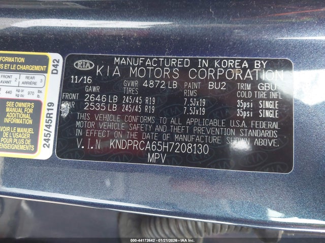 KNDPRCA65H7208130 KIA Sportage Sx Turbo