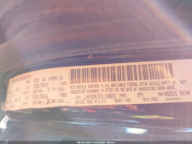 2007 JEEP WRANGLER 1J4FA24197L108691 Photo 8