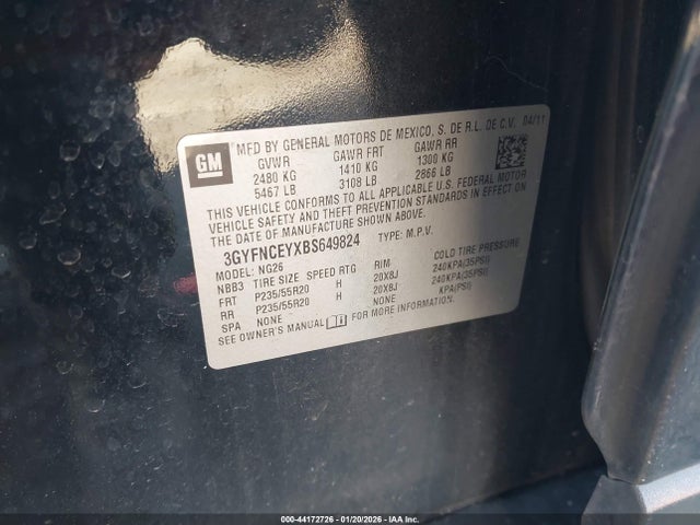 2011 CADILLAC SRX 3GYFNCEYXBS649824 Photo 8