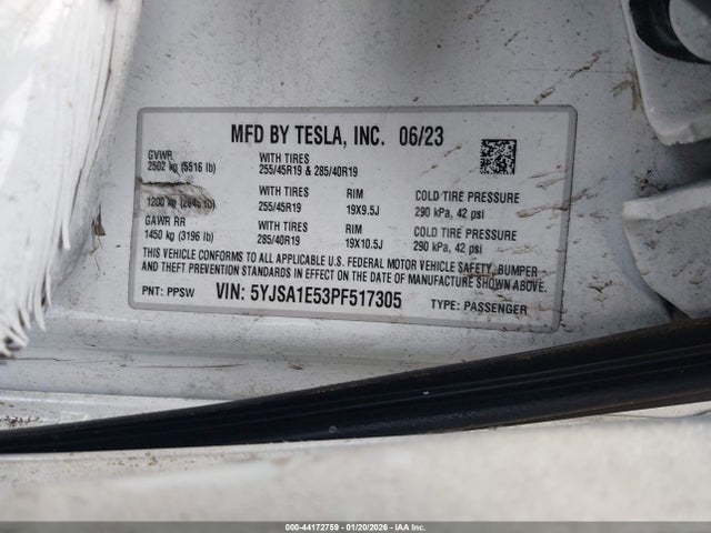 2023 TESLA MODEL S 5YJSA1E53PF517305 Photo 8