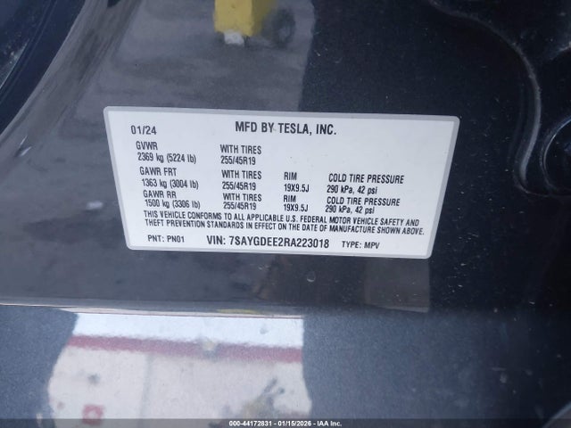 2024 TESLA MODEL Y 7SAYGDEE2RA223018 Photo 8