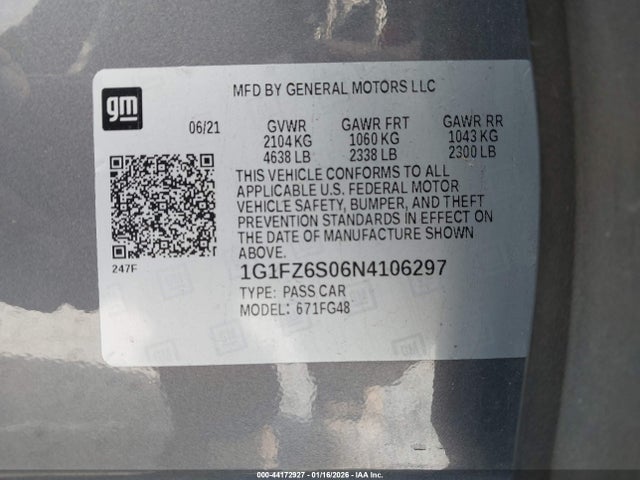 2022 CHEVROLET BOLT EUV 1G1FZ6S06N4106297 Photo 8