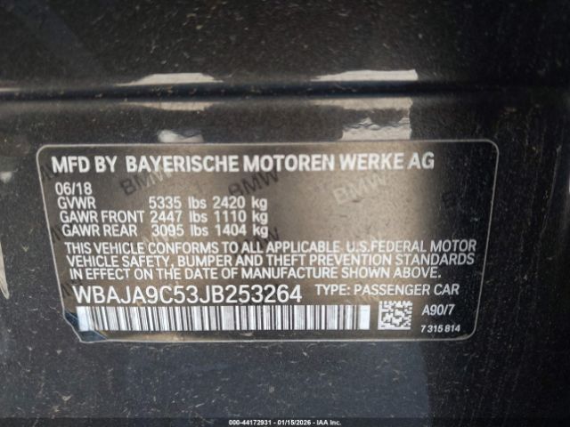 2018 BMW 530E WBAJA9C53JB253264 Photo 8