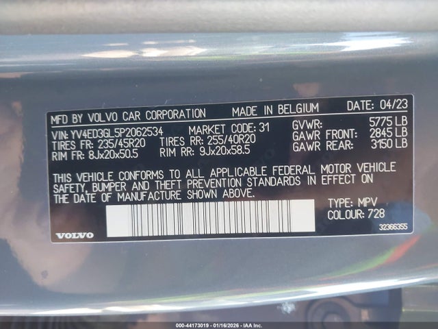 2023 VOLVO C40 RECHARGE PURE ELECTRIC YV4ED3GL5P2062534 Photo 8