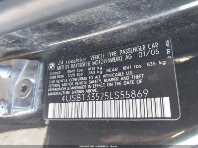 2005 BMW Z4 4USBT33525LS55869 Photo 8