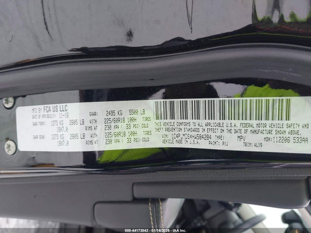 1C4PJMDSXHW584284 Jeep Cherokee Limited 4x4