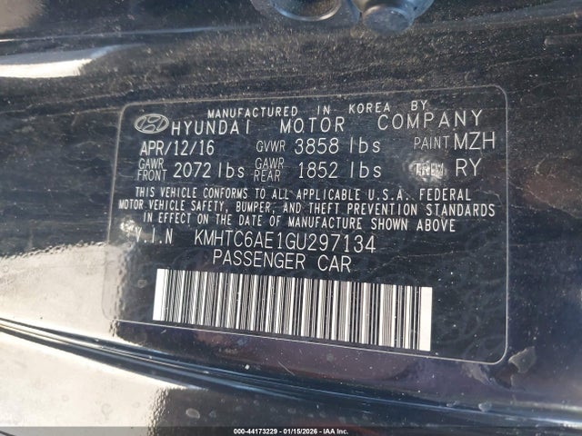 Hyundai Veloster Turbo 2016 KMHTC6AE1GU297134 Image 9
