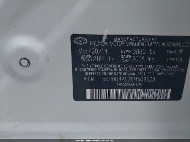 Hyundai ELANTRA SE 2014 5NPDH4AE2EH509528 Image 9