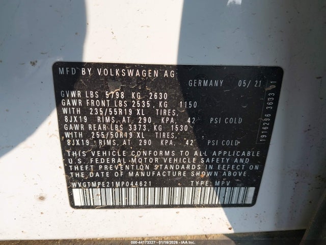 2021 VOLKSWAGEN ID.4 WVGTMPE21MP044621 Photo 8