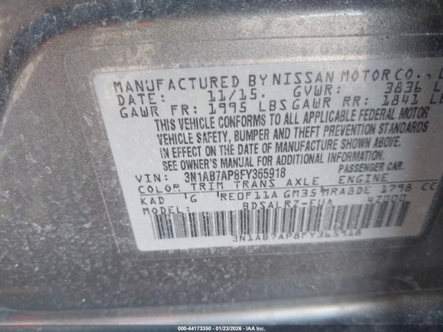 3N1AB7AP8FY365918 Nissan SENTRA SR